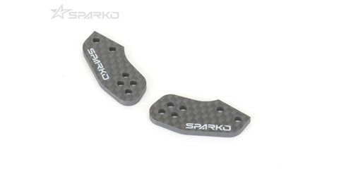 Sparko F8 Carbon Fiber Steering Knuckle Plate 4 holes (R=L) 3.0mm (2pcs) (F83016OP)