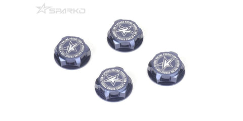Sparko F8 7075 17mm Aluminum Covered Serrated Wheel Nut (Dark Blue)4PCS (F84054OP)