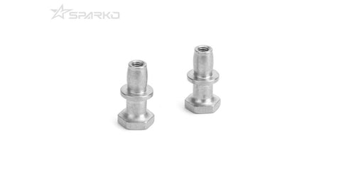Sparko F8 Steel Shock Ball Stud 0 Offset for Front/Rear (2pcs) (F85011OP)