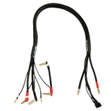 Dual 2S 4/5mm Charge Lead (Black Wrap, 600mm)