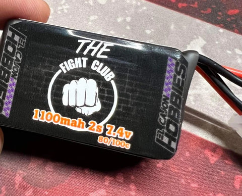 Knuckle Up Fight Club 1100mah 2s 100c Lipo Battery for Mini DRAG,B,TKNU1100-2S2P