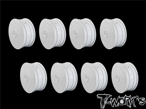2.2" 12mm Hex 4WD Front Wheels White ( For B64/B74/YZ4-SF ) - Speedy RC