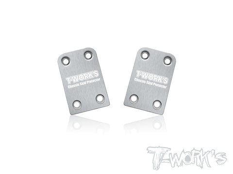 T-Works Stainless Steel Rear Chassis Skid Protector ( Sparko F8 ) 2pcs.