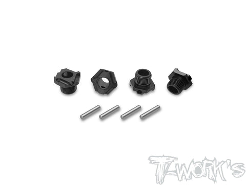 TO-245-B4.1   Black Hard Coated 7075-T6 Alum.Light Weight Wheel Hub  ( Team Associated RC8 B4.1/4.1E ) 4pcs.