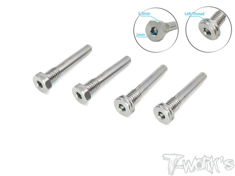 TP-119-A 64 Titanium Screw Type Shock Pin Set ( For Team Associated RC8 B3.1/B3.2 ) LT 2pcs. RT 2pcs
