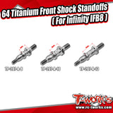 TP-207-A    64 Titanium Front Shock Standoffs 8/10/13mm  ( For Infinity IFB8 ) 2pcs.