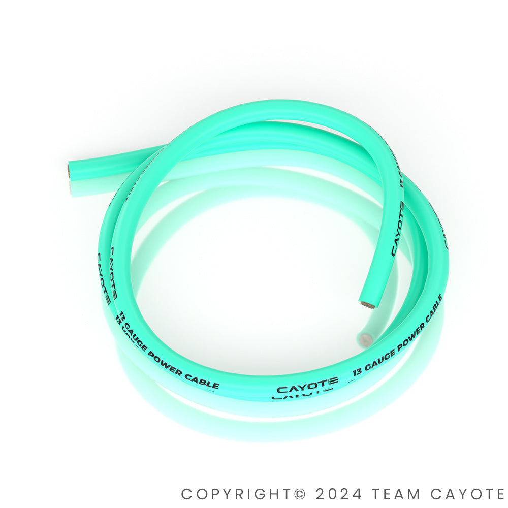 CAYOTE 11AWG Thin-Wall Silicone Wire(1 Meter), Aurora Green, 4.5mm OD OnlyFor CREST 8/ Crest 8 Evo