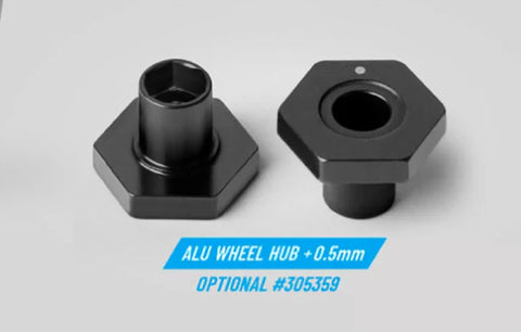 XRAY X4 Alu Wheel Hub - Spring Clip - Offset +0.5mm - 7075 T6 (2) - XY305359