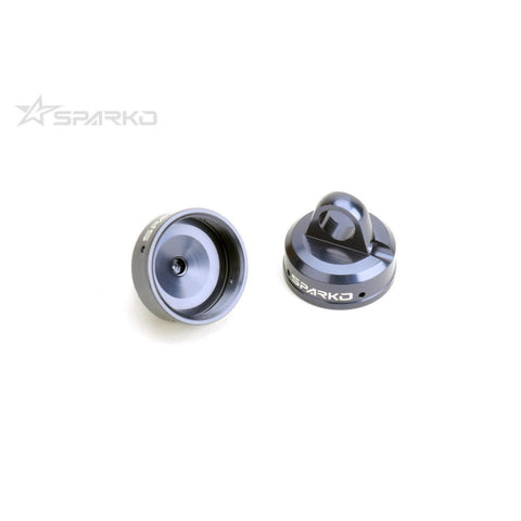 Sparko F8 7075Aluminum Shock Caps (Blue Grey) (2pcs)