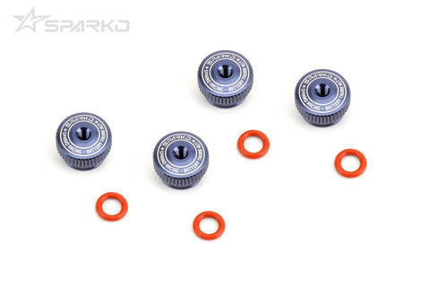 Sparko Aluminum Battery Strap Nut (Dark Blue) (4pcs)