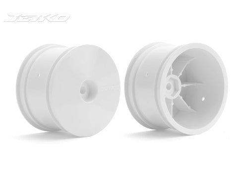 JETKO 1/10 2WD/4WD Rear White Wheels (2pc)