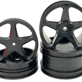 Losi XX 5 Spoke 2WD Set with Narrow 21mm Front Wheel (4pc)