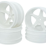 Losi XX 5 Spoke 2WD Set with 26mm Wide Front Wheels (4pc)