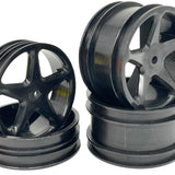 Losi XX 5 Spoke 2WD Set with Narrow 21mm Front Wheel (4pc)