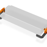 T4'19 Graphite + Alu Fully Adjustable Battery Holder