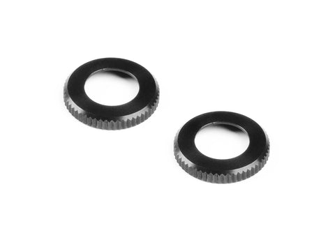 XRAY XLP Alu Shock Cap Nut - Black (2) - XY308355-K