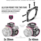 HUDY Alu Dual Motor Fan Mount Dia 42mm (2×30mm / 2×40mm)