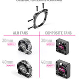 HUDY Alu Dual Motor Fan Mount Dia 42mm (2×30mm / 2×40mm)