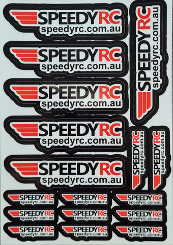 SPEEDY RC PRE-CUT STICKER A6 SHEET 17 PCE - Speedy RC