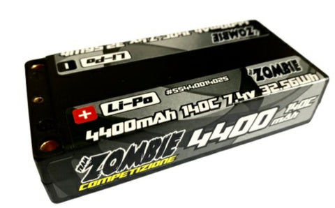 Team Zombie LiPo Shorty Battery 7.4v 4400mah 140c - Speedy RC