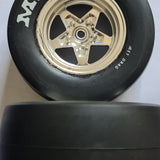 Losi Satin Chrome Rear Wheel, 2pcs, 22S Drag/Tyre 2 pcs LOS43052 - Speedy RC