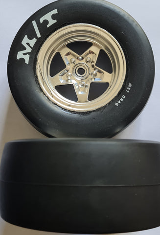 Losi Satin Chrome Rear Wheel, 2pcs, 22S Drag/Tyre 2 pcs LOS43052 - Speedy RC