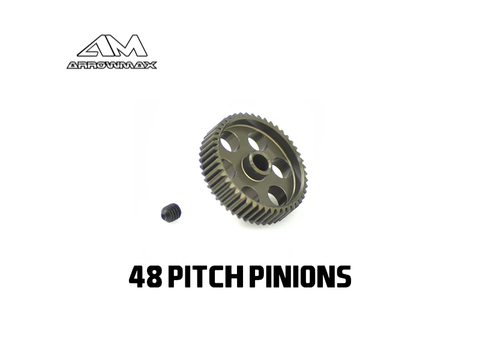 ArrowMax Aluminum Pinion Gear 48 Pitch (48P) 17T-46T - Speedy RC