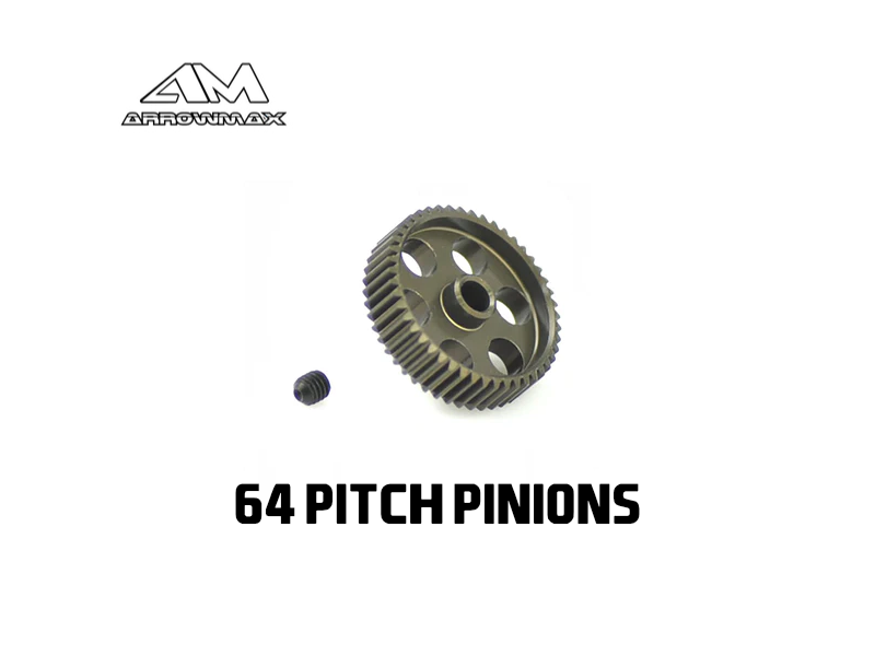 ArrowMax Aluminum Pinion Gear 64 Pitch (64P) 19T-63T