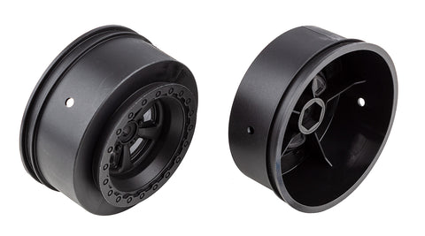 DR10 Drag Rear Wheels, black ASS71078 - Speedy RC