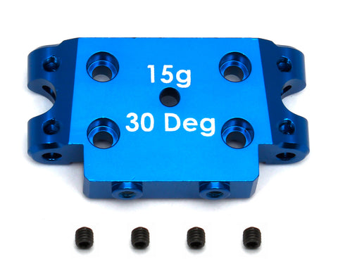 FT Aluminum Bulkhead, 30 deg, blue (ASS91368) - Speedy RC