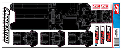 RC10B74.2 FT Chassis Protective Sheet, printed (ASS92329)