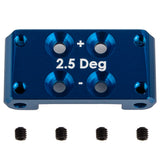 RC10B7 FT Front Bulkhead, +/-2.5 deg., blue aluminum