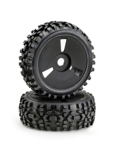 Wheel Set Buggy Disc "Dirt" black 1:8 (2) AB2520018 - Speedy RC