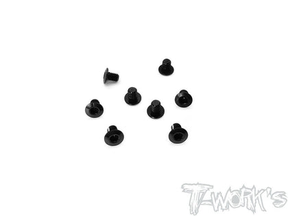 ASS-3LPBK 7075-T6 Hex. Socket Head Low Profile Half Thread Screws ( Black ) 8pcs. - Speedy RC