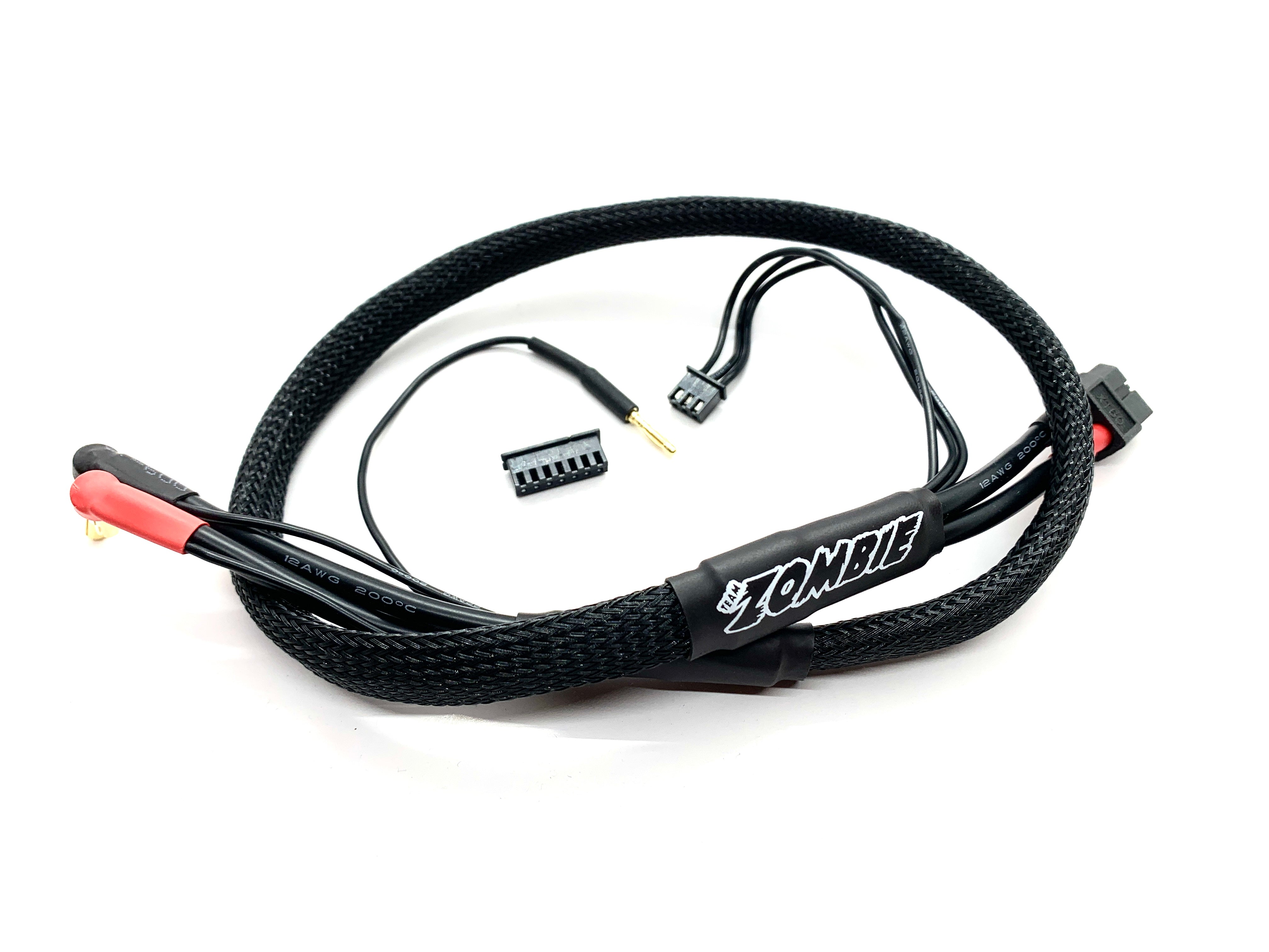 XT60 to 4/5mm 12awg 600mm 2S Wrapped Charging Cable - Speedy RC