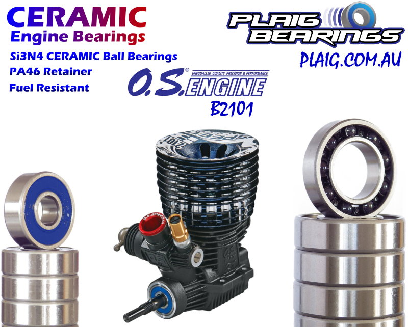 OS B2101 .21 Engine Bearing Kit – Steel & Ceramic Options OSCEB2101