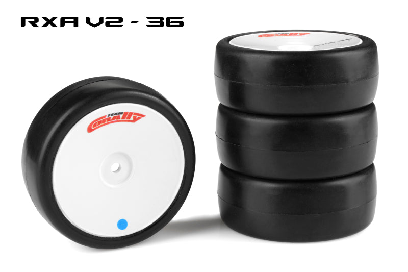 Team Corally - Attack RXA V2 rubber tires - 1/10 EP touring - 36 shore - Asphalt - 4 pcs C-14753-36