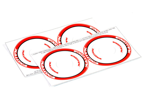 F1 Tire Sidewall Stickers - Red (4pc)
