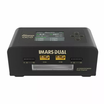 Gens ace Imars Dual Channel Charger AC200W/ DC300W x 2 Smart Balance RC Charger - Black - Speedy RC