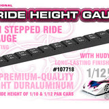 HUDY RIDE HEIGHT GAUGE STEPPED 1/10 AND 1/12 PAN CARS - HD107718 - Speedy RC