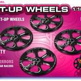 HUDY ALU SET-UP WHEEL FOR 1/10 RUBBER TIRES 4PC - HD109370 - Speedy RC