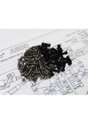 A800 Titan Hex Socket Screw Set Titanium/Alum - Speedy RC