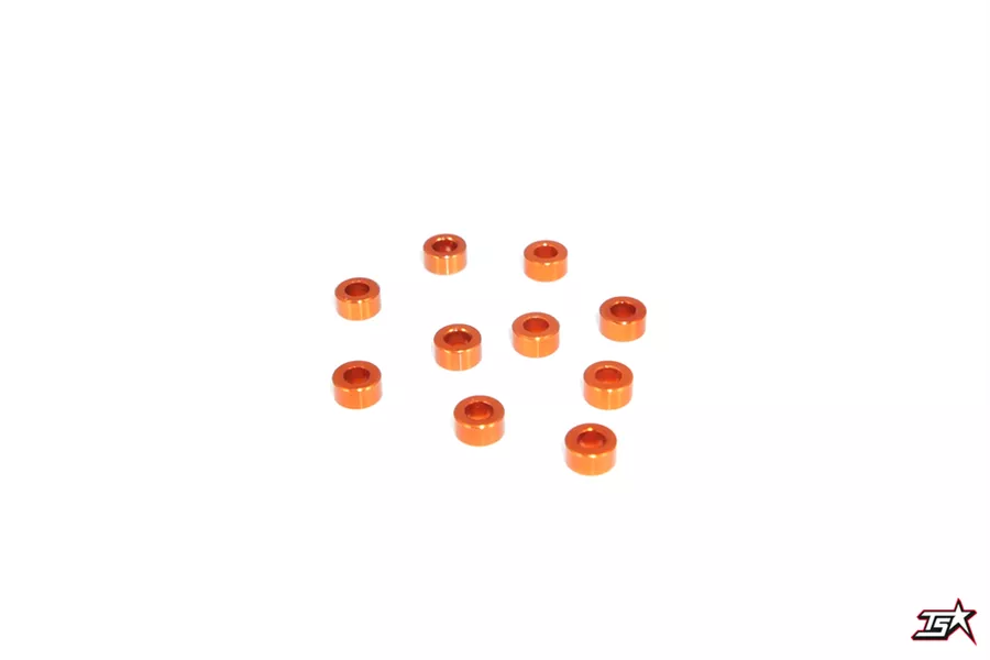 MR33 Aluminum Shim 3,0 x 6,0 x 3,0mm - Orange (10)