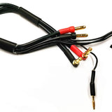 MR33 2S All-Black Charging Lead - 300mm - (4 / 5mm Dual Plug - XH) MR33-BCL - Speedy RC