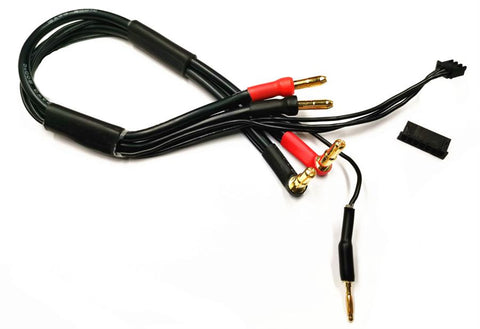 MR33 2S All-Black Charging Lead - 300mm - (4 / 5mm Dual Plug - XH) MR33-BCL - Speedy RC