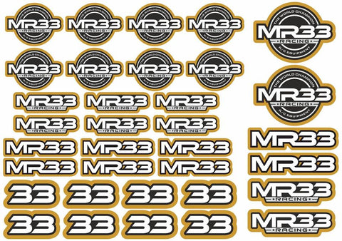 MR33 Decal Sheet - Gold MR33-DS-G - Speedy RC