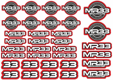 MR33 Decal Sheet -Red MR33-DS-R - Speedy RC