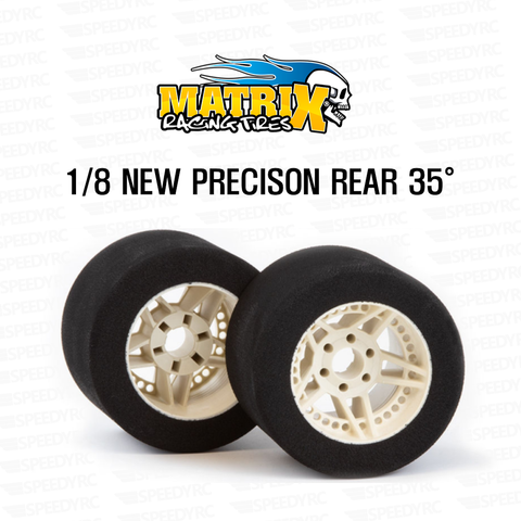 MATRIX Racing NEW PRECISON 1/8 Rear Tires 35° (MX-8P35NFP-NOS) - Speedy RC