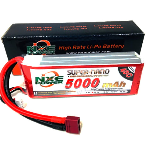 NXE 3S5000 Lipo 11.1v 3S 5000mAh Battery 40c w/ Deans Plug