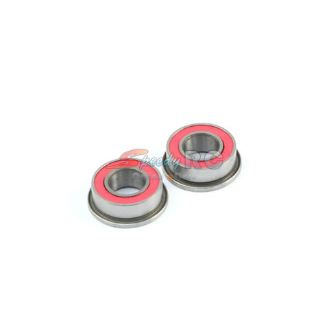 Radtec 4x8x3mm Competition Grade Ceramic Ball Bearing 2 pcs Flanged Red Rubber Seal - Speedy RC